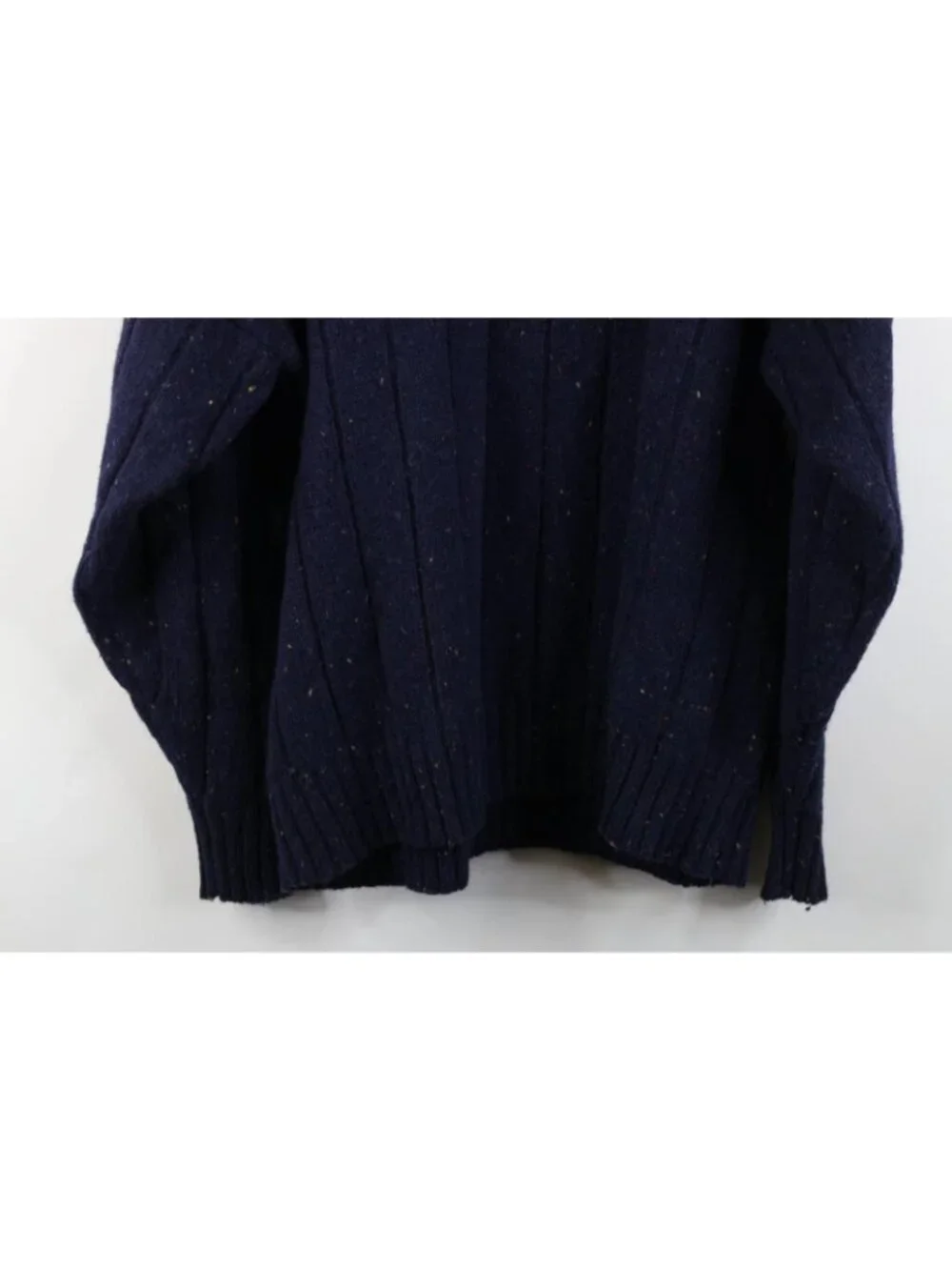Vintage 90s Streetwear Mens Large Rainbow Fleck Wool Blend Cable Knit Sweater